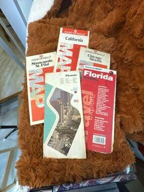 M1 Lot of 5 Vintage Rand McNally and Universal Map Road Maps